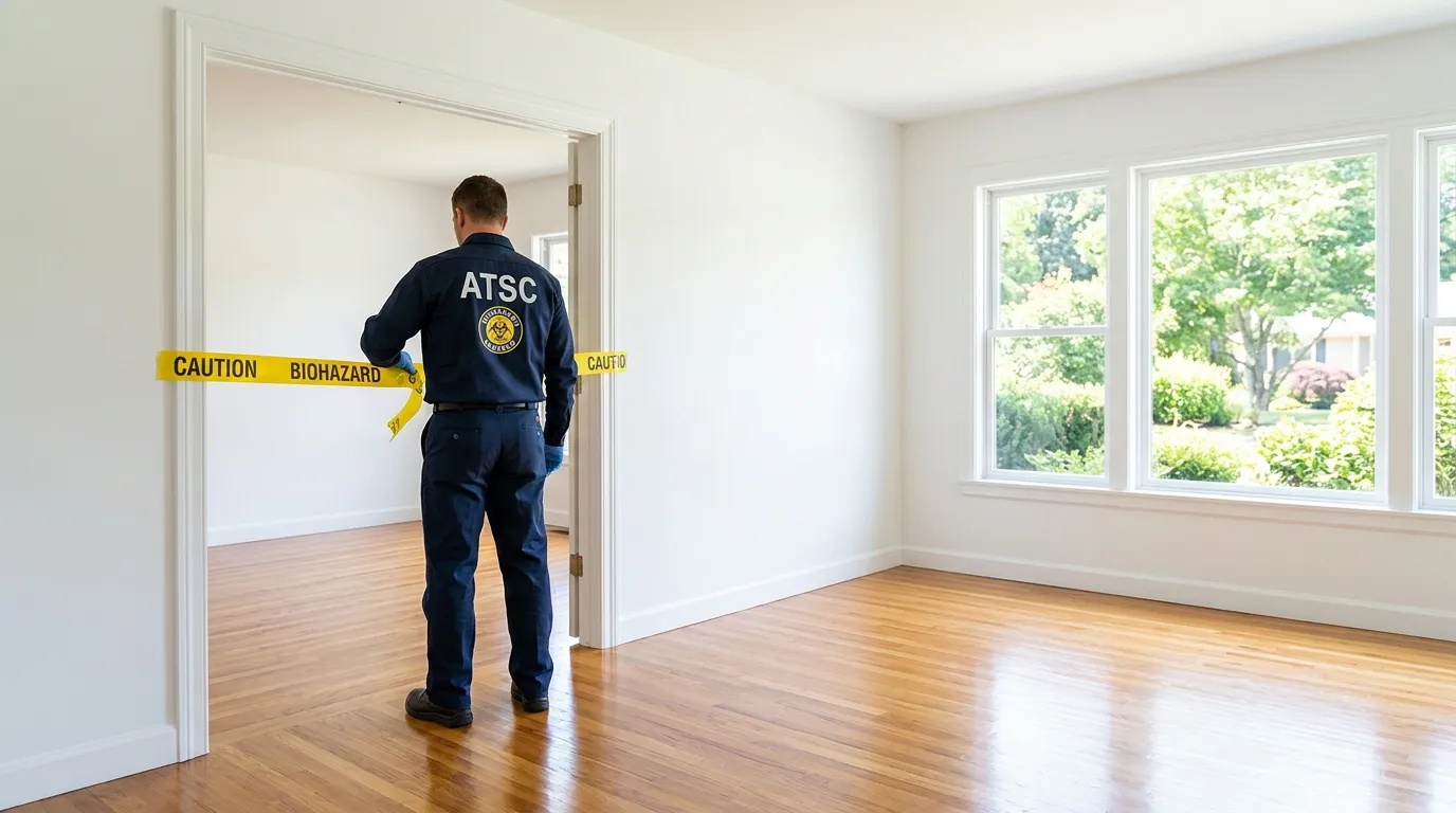 Certified biohazard cleanup crew performing Crime Scene Cleanup in Kyle